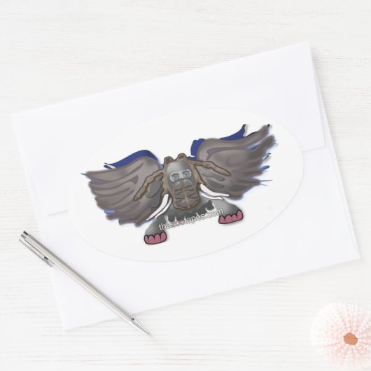 Zoo-Tapes-Sticker-Set Ovaler Aufkleber (Umschlag)