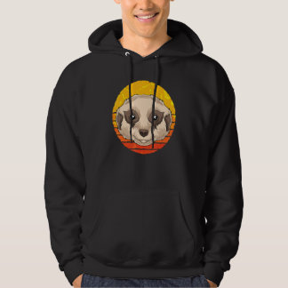 Zoo-Tier Afrika-Safari Retro Erdmännchen Hoodie