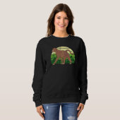 Zoo-Tier Dschungel-Schimpanse Retro-Affe Sweatshirt (Vorne ganz)