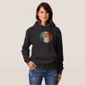 Zoo-Tier Erdmännchen Afrika Safari Retro Erdmännch Hoodie (Vorne ganz)