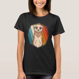 Zoo-Tier Erdmännchen Afrika Safari Retro Erdmännch T-Shirt