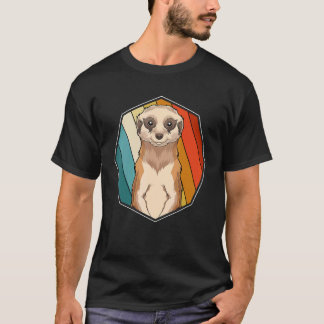 Zoo-Tier Erdmännchen Afrika Safari Retro Erdmännch T-Shirt
