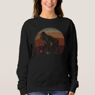 Zoo-Tier  Gorilla  Affe Monkey Retro Gorilla Sweatshirt