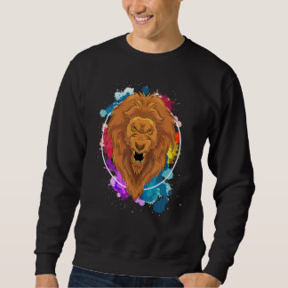 Zoo-Tier Löwe Afrika Safari Farbiger Löwe Sweatshirt
