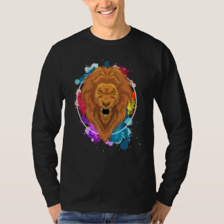 Zoo-Tier Löwe Afrika Safari Farbiger Löwe T-Shirt