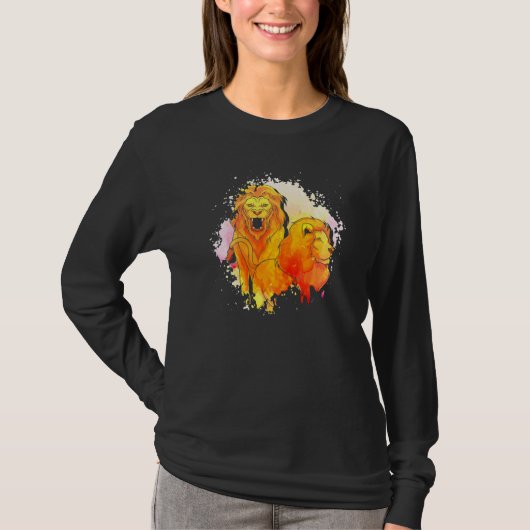 Zoo-Tier Löwe Afrika Safari-Tier Löwe T-Shirt (Vorderseite)