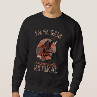 Zoo-Tier mythisches Einhorn Schwarz Weiß Streifen Sweatshirt