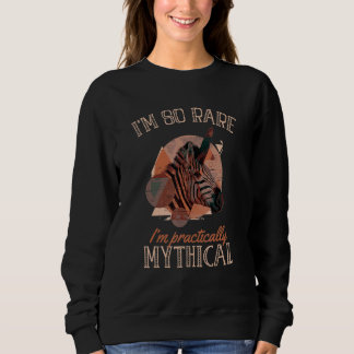 Zoo-Tier mythisches Einhorn schwarz weiß Streifen Sweatshirt