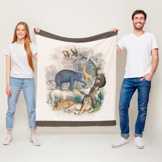 Zoo, Tier, niedlich, Tiere, Natur, Wildtiere Fleecedecke (Beispiel)