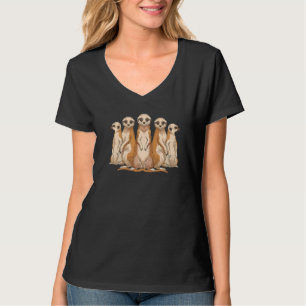 Zoo-Tier Niedliche Erdmännchen Afrika Safari Erdm T-Shirt