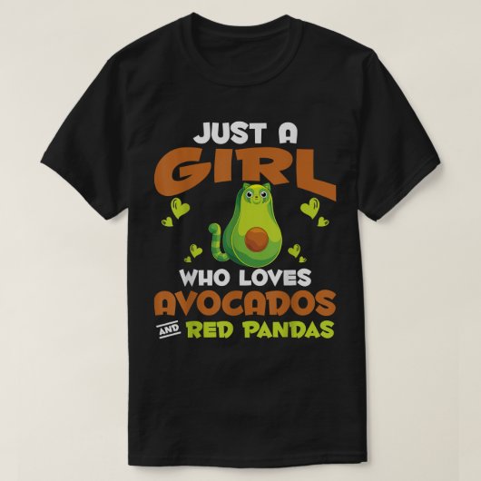 Zoo-Tier nur ein Mädchen, das Avocados und Rot Lie T-Shirt (Design vorne)