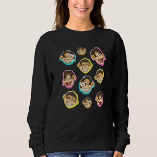 Zoo-Tier Schimpanse Süßer Affe Sweatshirt