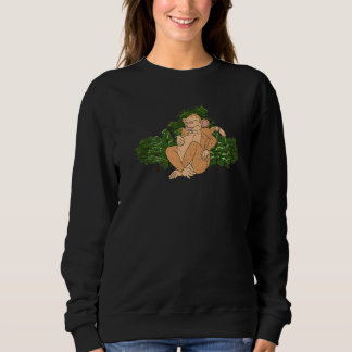 Zoo-Tier-Wildtier-Affe Süßer Affe Sweatshirt