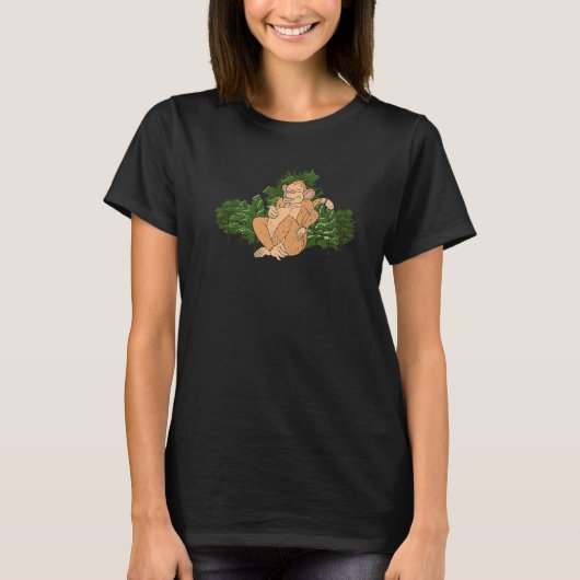 Zoo-Tier-Wildtier-Affe Süßer Affe T-Shirt (Vorderseite)