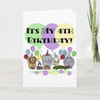 Zoo Tiere 4. Geburtstag Tshirts und Geschenke