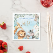 Zoo-Tiere Baby Shower - Es Wird Wild! Serviette (Beispiel)