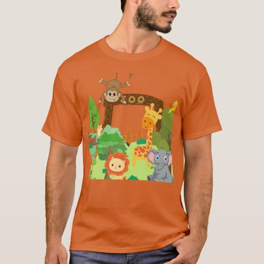 Zoo-Tiere Design Freund T-Shirt (Vorderseite)
