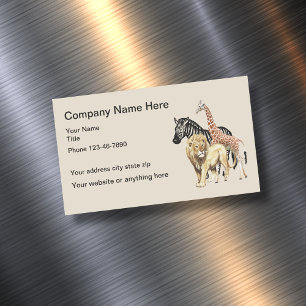 Zoo-Tiere Design Magnetische Visitenkarte