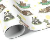 Zoo-Tiere Geschenkpapier (Rolleneckpunkt)