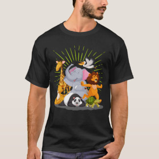 Zoo-Tiere Jungen Mädchen Safari-Geschenk T-Shirt