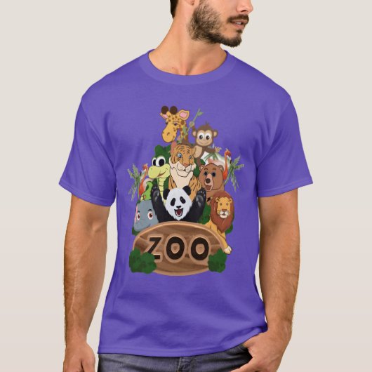 Zoo-Tiere Mädchen T-Shirt (Vorderseite)