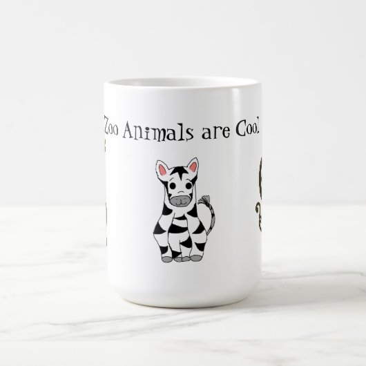 Zoo-Tiere sind cool Kaffeetasse (Mittel)