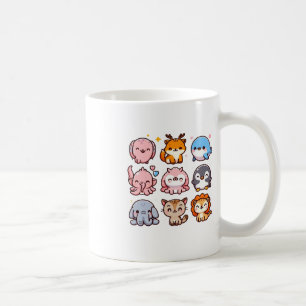Zoo-Tiere Süße Cartoon-Aufkleber Kaffeetasse