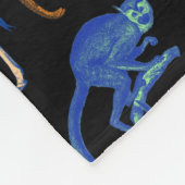 Zoo Tiere Vibrannte Farben Pop Art Collection Fleecedecke (Ecke)