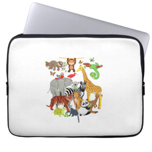 Zoo Tiere Wildnis Geburtstagsparty Zoo Tag 26 Ani Laptopschutzhülle