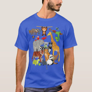 Zoo-Tiere Wildtier-Party Zoo-Tag 26 Tiere Junge T-Shirt