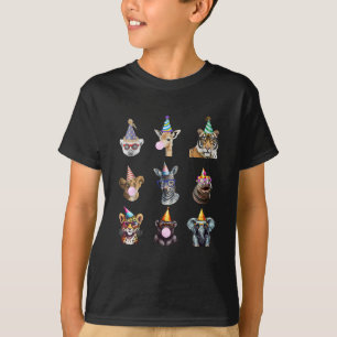 Zoo-Tiere Wildtiere Geburtstagsfeier Süßer Zoo-Tag T-Shirt