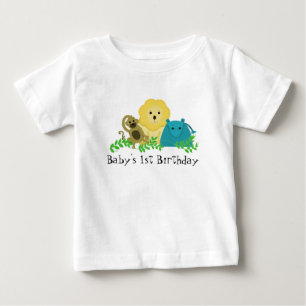 Zoo-Tiere zum 1. Geburtstag des Babys Baby T-shirt