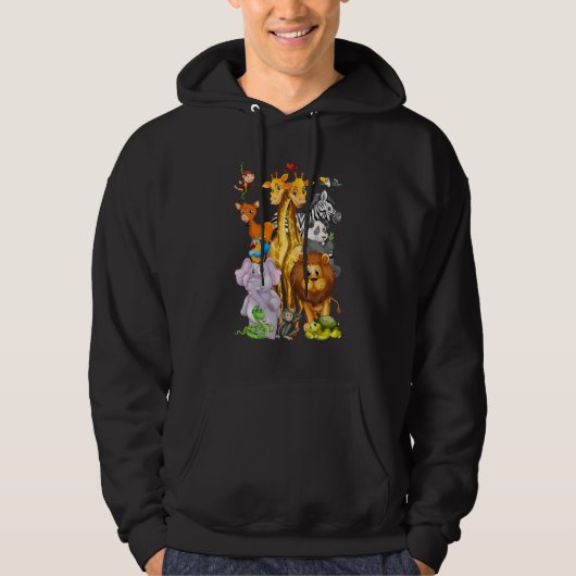Zoo Trip Cute Zoo Animals Hoodie (Vorderseite)