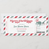 Zoo Trip Weihnachtsgeschenk Ticket Gutschein Einladung (Vorderseite)