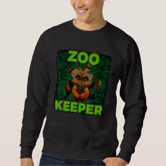 Zoo Wärter Lustiger Dschungelaffe Tierliebhaber Mä Sweatshirt