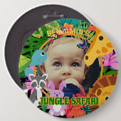 Zoo Wild Animal Jungle Safari Kindergeburtstag Button (Vorne & Hinten)