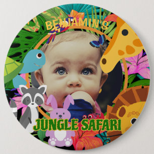 Zoo Wild Animal Jungle Safari Kindergeburtstag Button