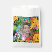 Zoo Wild Animal Jungle Safari Kindergeburtstag Geschenktütchen (Vorderseite)