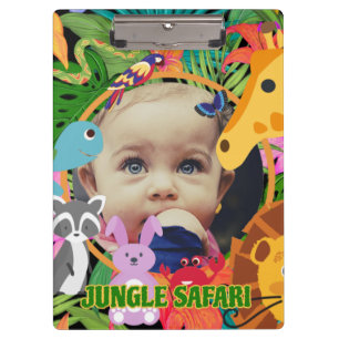Zoo Wild Animal Jungle Safari Kindergeburtstag Klemmbrett