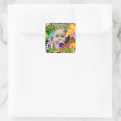 Zoo Wild Animal Jungle Safari Kindergeburtstag Quadratischer Aufkleber (Tasche)