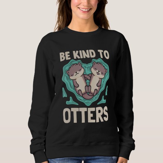 Zoo Wildlife Animal Zookeeper Niedlich Otter Sweatshirt (Vorderseite)