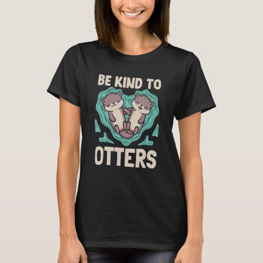 Zoo Wildlife Animal Zookeeper Niedlich Otter T-Shirt (Vorderseite)