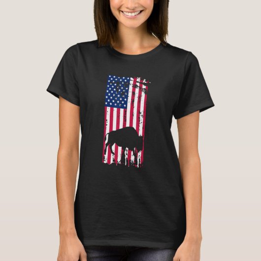 Zoo Wildlife Animal Zookeeper USA Flag American B T-Shirt (Vorderseite)