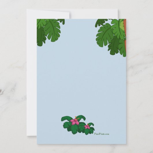 Zoo Willkommen Geburtstagsparty Einladung (Rückseite)