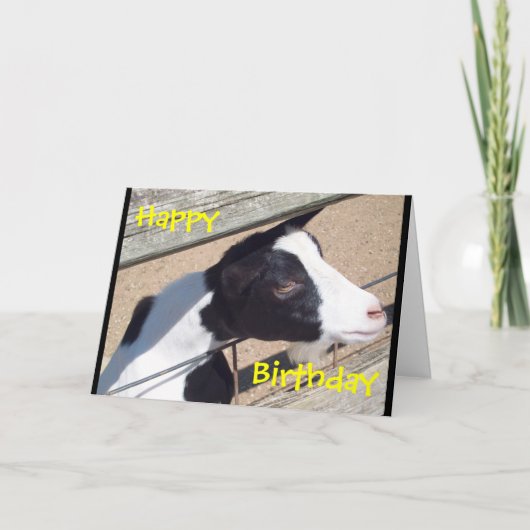 "Zoo-Ziegen-" Geburtstags-Karte Karte (Vorderseite)