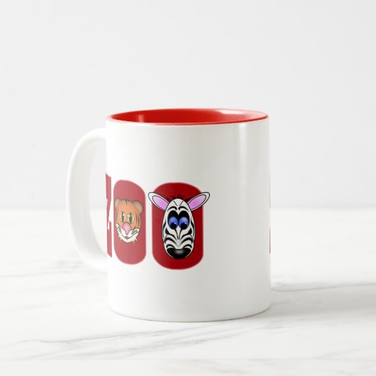 ZOO ZWEIFARBIGE TASSE (Vorderseite Links)