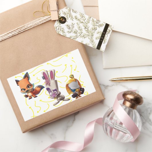 Zooba-Skppy Rechteckiger Aufkleber (Schenken)