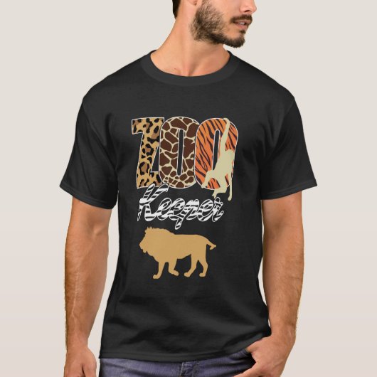 Zookeeper African Animal Zebra Leopard Print Savan T-Shirt (Vorderseite)