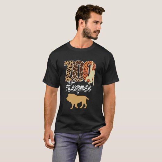 Zookeeper African Animal Zebra Leopard Print Savan T-Shirt (Vorne ganz)