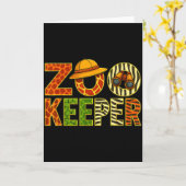 Zookeeper Animals Safari Zoo Keeper Costume Adult  Karte (Gelbe Blume)